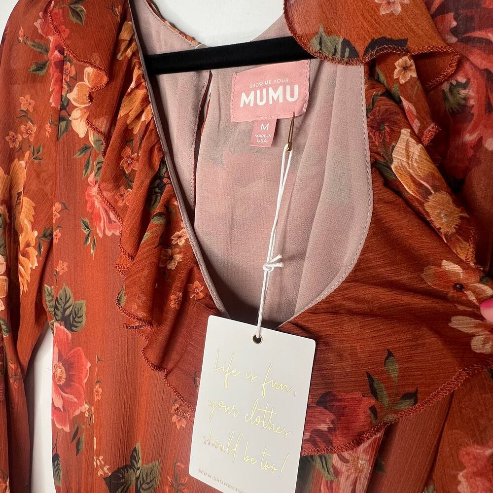 Show Me Your Mumu Ruffle Romper Size Medium - Picture 5 of 9